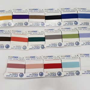 Cordón de nailon con cuentas Griffin, n.º 2, 0,45 mm, fabricado en Alemania. ¡Ahorros por volumen disponibles!