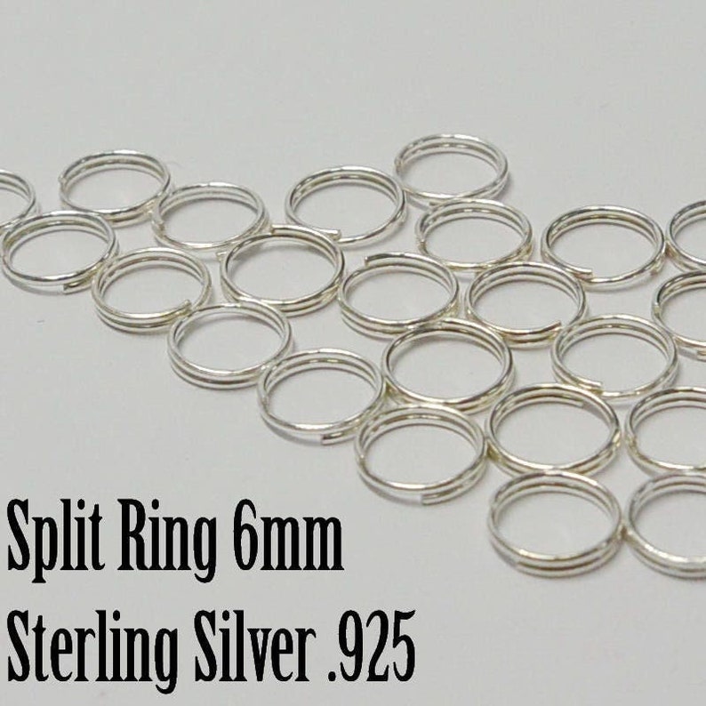 Sterling Silver Split Ring, 6mm OD | 20 Piece | Bulk Savings on 100, 300 pieces