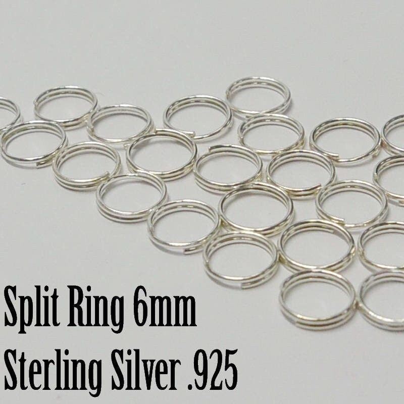 Sterling Silver Split Ring, 6mm OD | 20 Piece | Bulk Savings on 100, 300 pieces