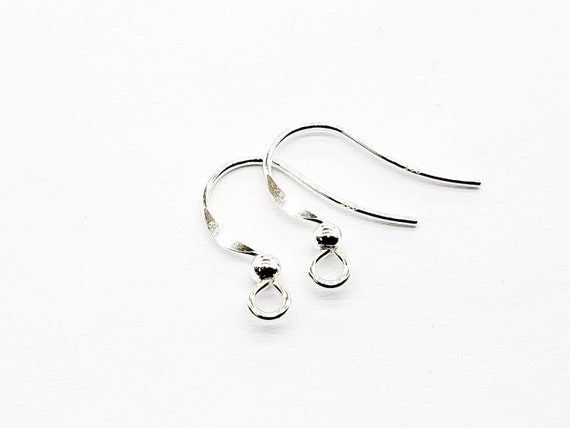 Sterling Silver Earring Wire With Ball 92.5 21 Gauge 5 Pairs