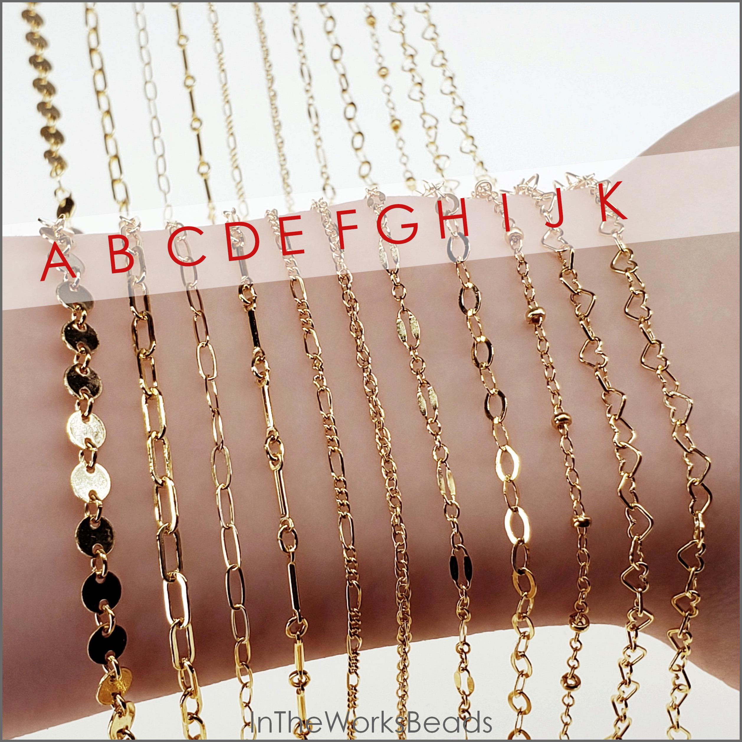 14k Gold Filled Chain – Pick Your Style and Length, Sold by the Foot ...