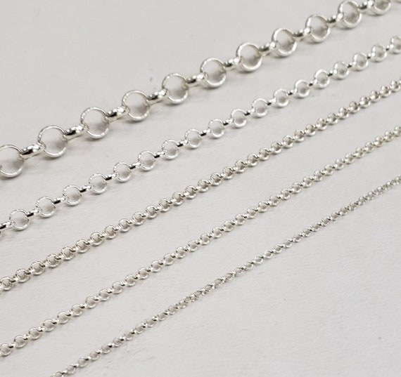 Beadsnice 925 sterling silver hollow rolo chain bulk chain make