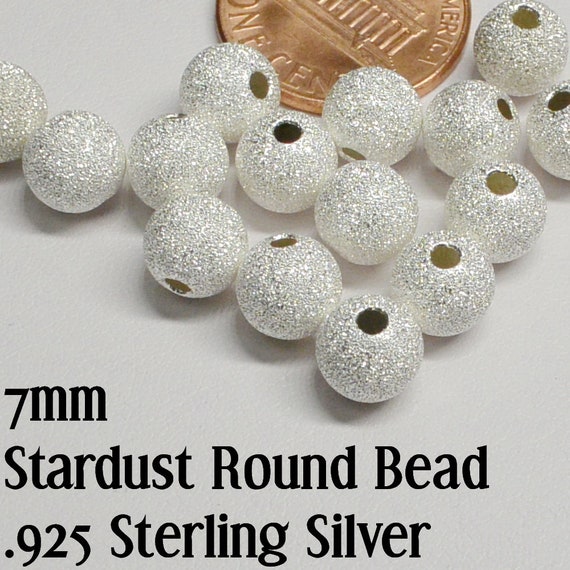 Sterling Silver Bead Necklace 7mm Made in the USA Sterling Silver Bead Necklace 7mm Made in the USA