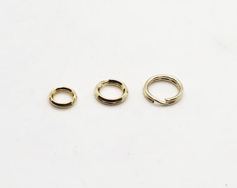 14k Gold Filled Split Ring, 5mm, 6mm, 7mm OD, Made in the USA, Bulk Savings Available!!!