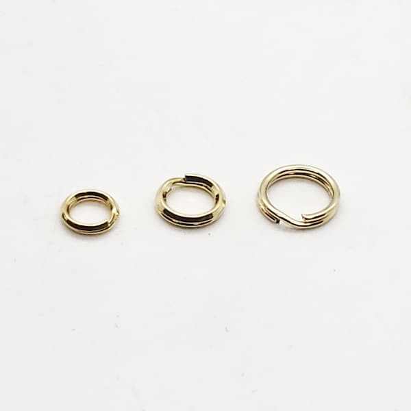 14k Gold Filled Split Ring, 5mm, 6mm, 7mm OD, Made in the USA, Bulk Savings Available!!!