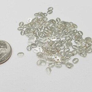 Etiketter i sterlingsilver | Italiensk stil | 50 stycken | Stor rabatt på 250 stycken, 750 stycken | Tillverkad i USA bild 6