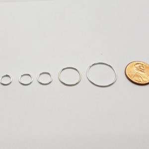 Sterling Silver Closed Ring, 18 Gauge, 5mm, 6mm, 7mm, 8mm, 9mm, 10mm, 12mm, 15mm, 20mm OD | Assorted Pack Sizes | Bulk Savings | Made in USA