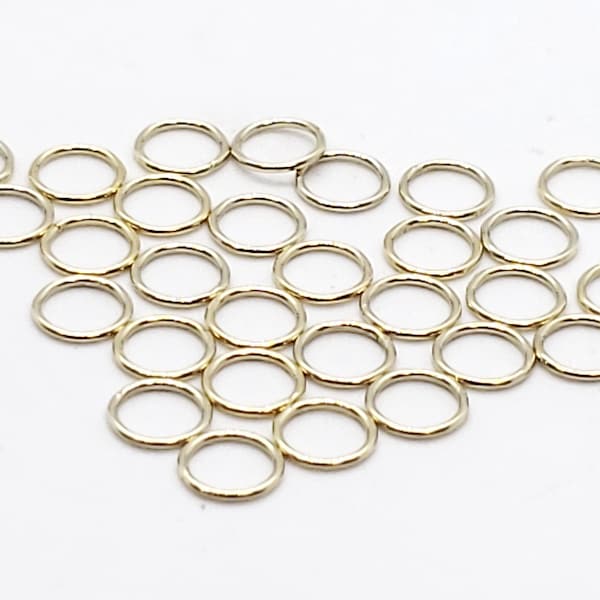 14k Gold Filled Closed Ring, 22 Gauge, 6mm OD, 20 Pieces, USA, Bulk Savings Available!!!