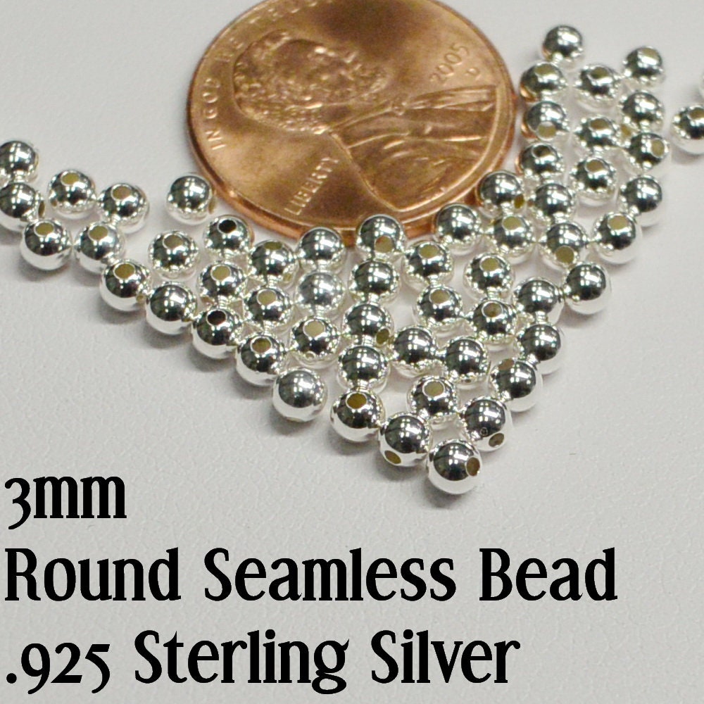 Sterling Silver Round Beads 1.8mm to 3mm Round Beads USA Etsy