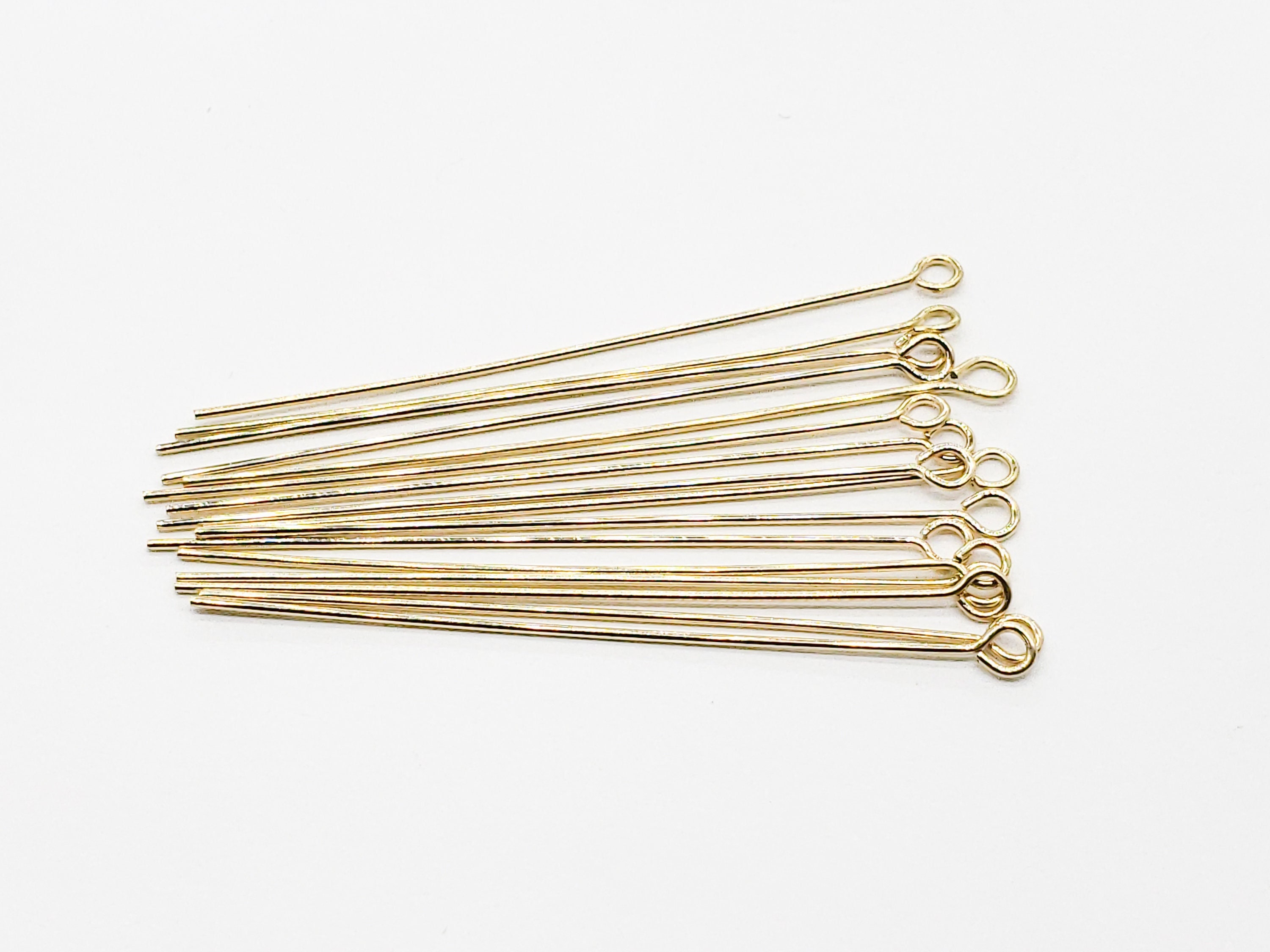 Open Eye Pins, 1.5 Inches Long and 22 Gauge Thick, Copper (50 Pieces) —  Beadaholique