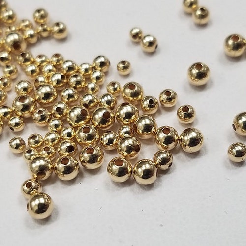 14K Gold Filled Round Beads Various Sizes 2mm 3mm 4mm Etsy