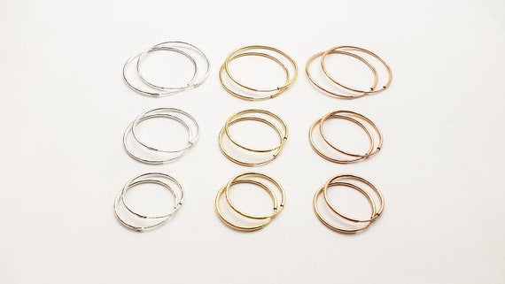 14k Rose Gold-filled Endless Hoops Earrings 24mm 14k Rose Gold-filled Endless Hoops Earrings 24mm