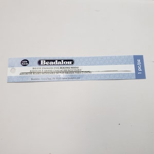 Big Eye Steel Beading Needle, 4.5 Inches Long