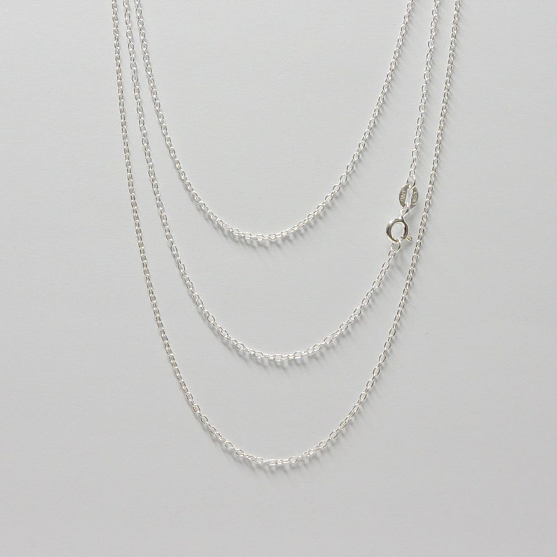 Sterling Silver 1.8mm Cable Finished Chain Necklace 16 Inch - Etsy