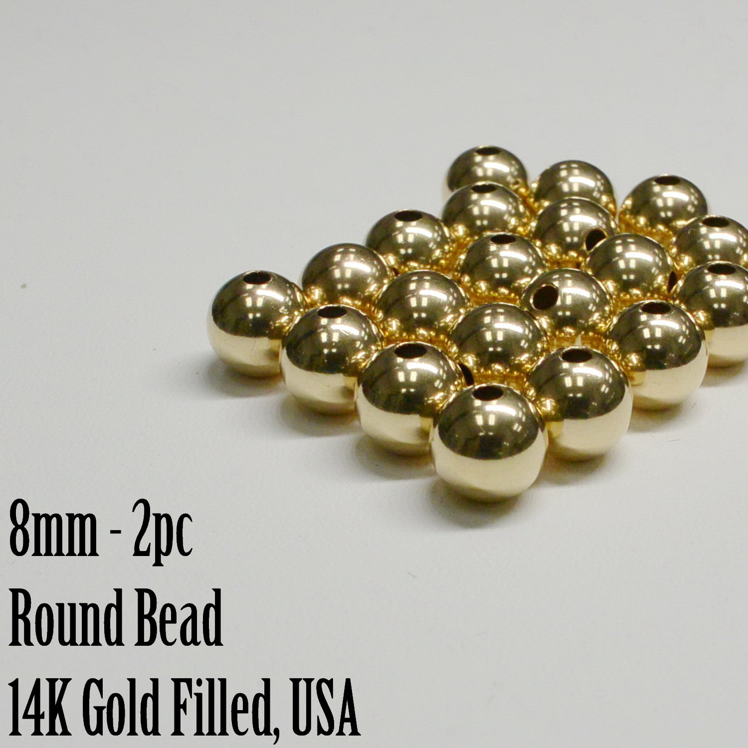 Round Seamed Burnished Gold 3mm Beads (50) 