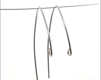 Sterling Silver V Shape Earring Wire | 20 Gauge Wire |  3 Pairs | Bulk Savings 15 pairs, 60 pairs