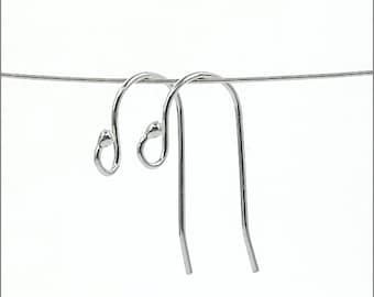 Sterling Silver Earring Wire Ball End, 92.5%, 21 Gauge or 22 Gauge, 5, 25 or 75 Pairs, Bulk Savings Available!!