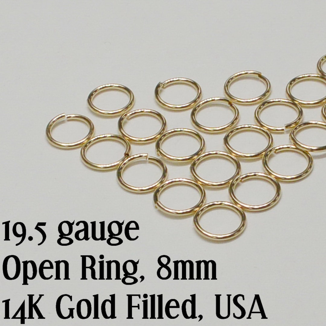 Gold-Filled 14K/20 8mm 20.5 gauge Open Round Jump Ring