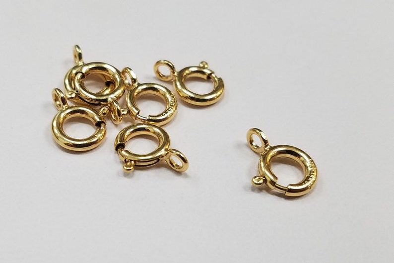Made in the USA 8mm Sold in packs of 3 Bulk Savings available!!! 14K Gold Filled Spring Clasps Open Ring
