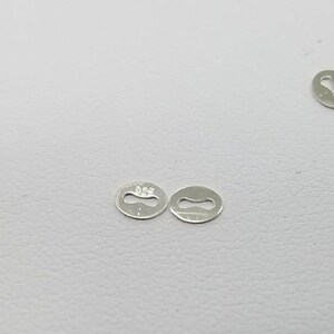 Etiketter i sterlingsilver | Italiensk stil | 50 stycken | Stor rabatt på 250 stycken, 750 stycken | Tillverkad i USA bild 4
