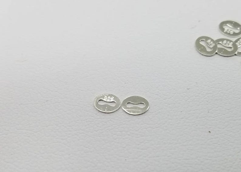 Etiketter i sterlingsilver | Italiensk stil | 50 stycken | Stor rabatt på 250 stycken, 750 stycken | Tillverkad i USA bild 4