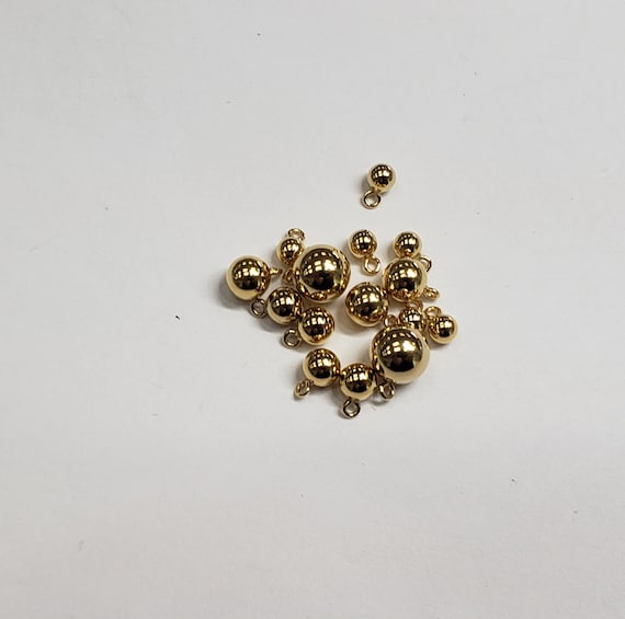 14k Gold Filled Charm | Ball Drop 3mm, 4mm, 5mm, 6mm, 8mm | Assorted Pack Sizes | Bulk Savings on 5 pack, 15 packs | Made in USA