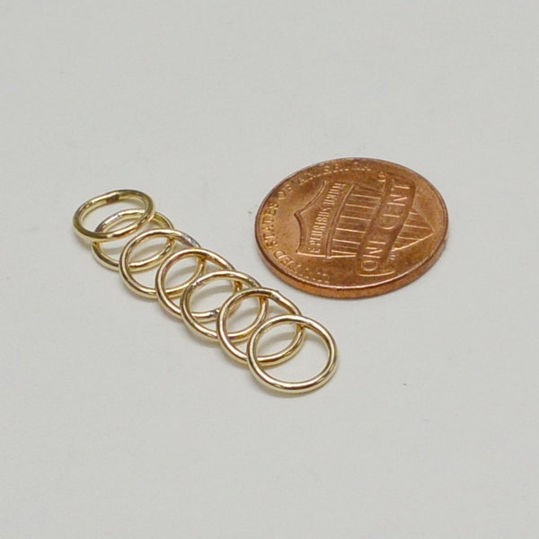 14k Gold Filled Closed Ring, 18 Gauge, 8mm OD, Sold in packs of 5 Pieces, USA, Bulk Savings Available!!!