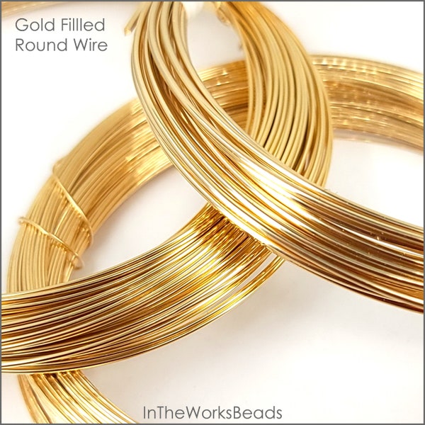 Gold Filled Wire, Half Hard or Soft, 12KGF, Round, Half or Full troy Ounce, By Weight