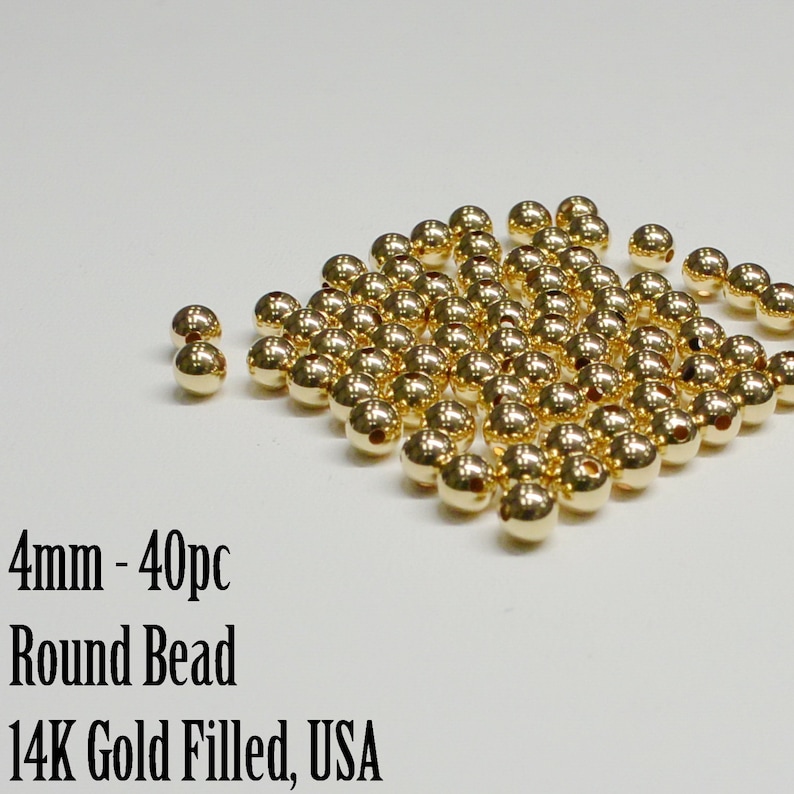 14K Gold Filled Round Beads Various Sizes 2mm 3mm 4mm Etsy