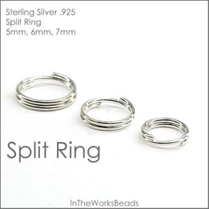 Bague brisée en argent sterling 5 mm, 6 mm, 7 mm de diamètre extérieur | Formats assortis | Économies en gros sur les paquets de 5 ou 15