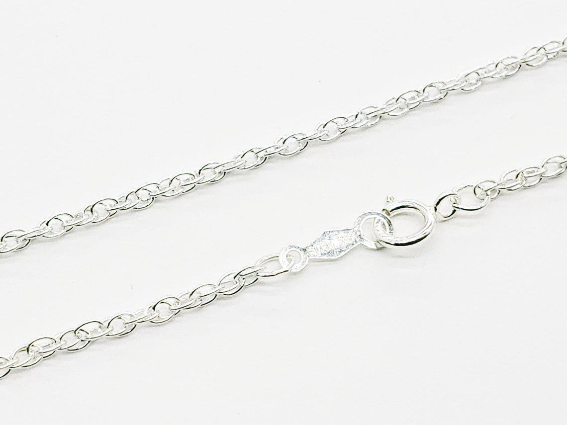 Sterling Silver Rope Chain Necklace, 1mm to 1.8mm, French Rope Chain ...