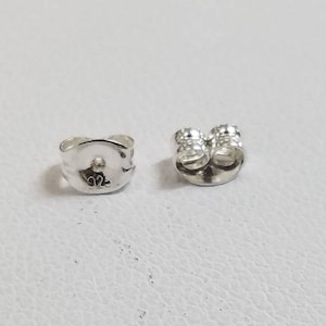 Sterling Silber Ohrmuttern, 30 Stück, 3 Größen, Mengenrabatt verfügbar !!