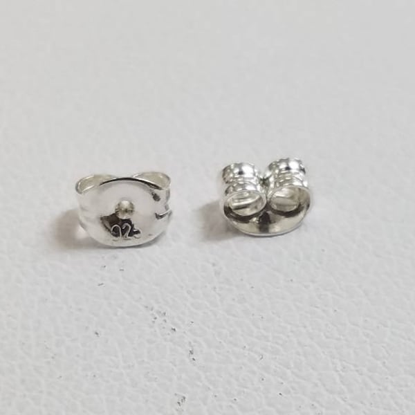 Sterling Silver Ear Nut Backings, 30 Pieces, 3 Sizes, Bulk Savings Available!!