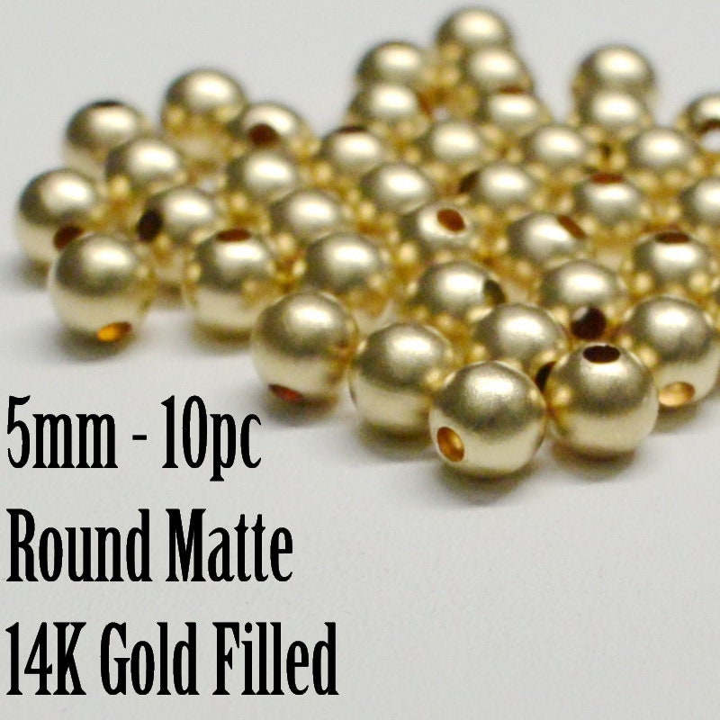 14K Gold Filled Round Bead 6mm, 10pc - InTheWorksBeads