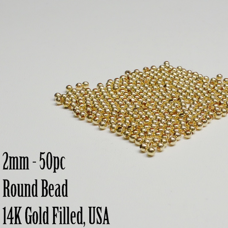 14K Gold Filled Round Beads Various Sizes 2mm 3mm 4mm Etsy