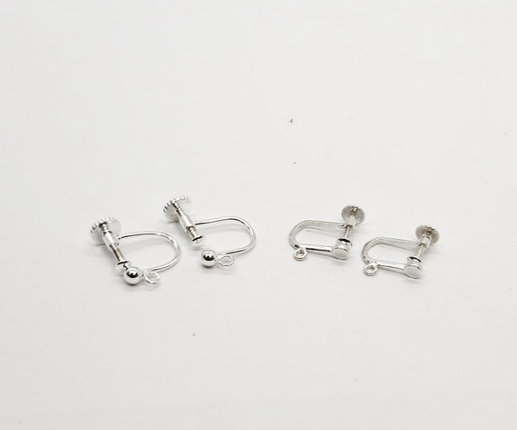 Sterling Silver Screw Back Earrings, 3mm Ball or Button Screw Back Earrings,  Non Pierced Ears, 925, 1 Pair, Bulk Savings Available 