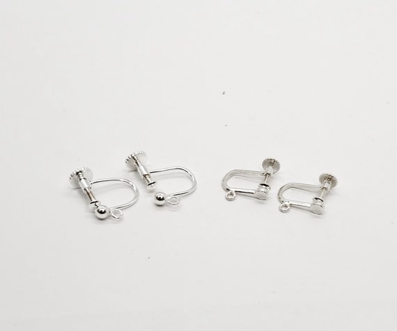 Screw back earrings sterling silver deals