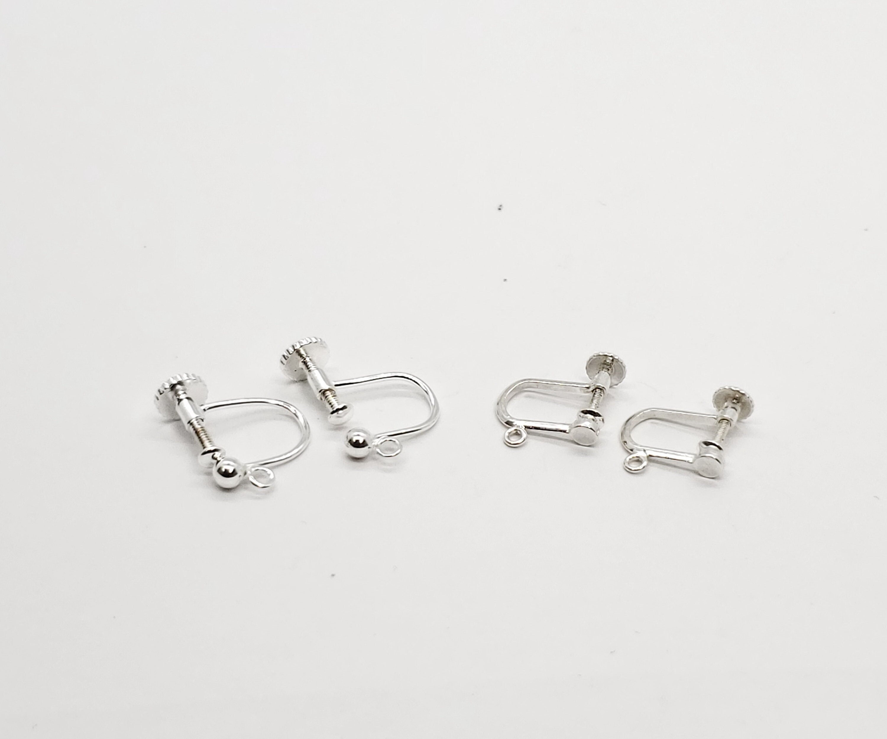 Clamp-On Adjustable Clip On Earring 13mm Pad Screw Backs 1 Pair 3206