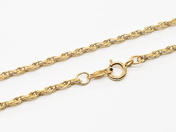 Rope Chain Necklace 14k Yellow Gold-filled 1.1mm Width - Made in the USA Rope Chain Necklace 14k Yellow Gold-filled 1.1mm Width - Made in the USA
