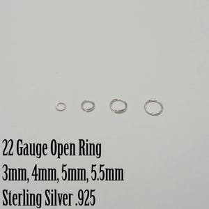 Sterling Silver Open Ring, 22 Gauge, 3mm OD, Sold in packs of 100, Bulk Savings Available image 4