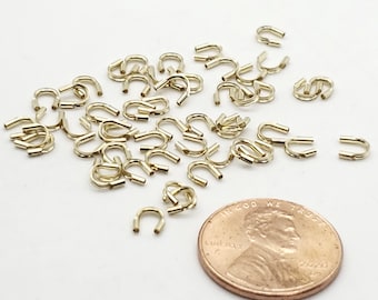 Wire Guard Cable Thimble 0.5mm Hole | Sterling Silver or 14k Gold Filled | Assorted Pack Sizes | Bulk Savings on 5 or 15 packs | Made in USA