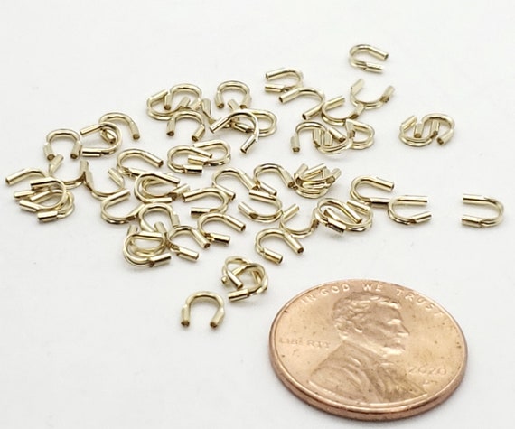 Wire Guard Cable Thimble 0.5mm Hole | Sterling Silver or 14k Gold Filled | Assorted Pack Sizes | Bulk Savings on 5 or 15 packs | Made in USA