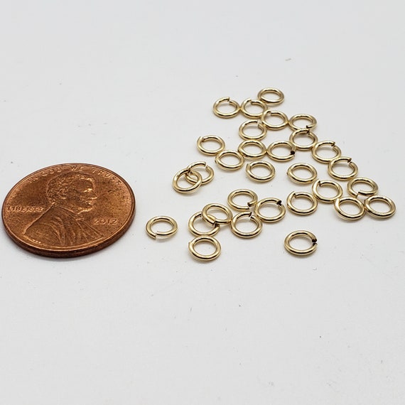 14金張りオープンリング、20.5ゲージ、外径4.5mm｜20個入り｜100個