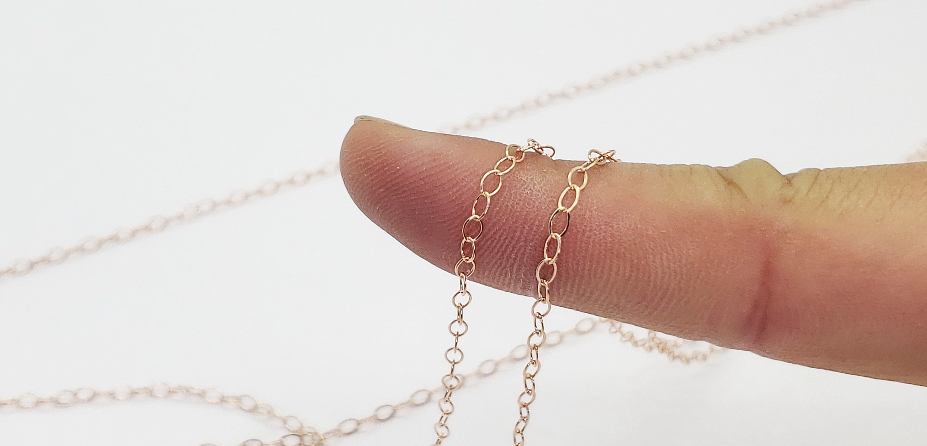 14k Gold Filled Chain 3.5x2mm Wholesale by Foot, Unfinished Gold Filled  Dainty Cable Chain Bulk, Gold Chain for Jewelry Making. V208GF 
