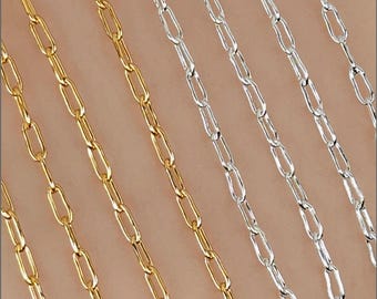 1.4mm Drawn Cable Chain, Elongate Flat Cable, 14k Gold Filled, Sterling Silver, USA, D10712DF Bulk Savings