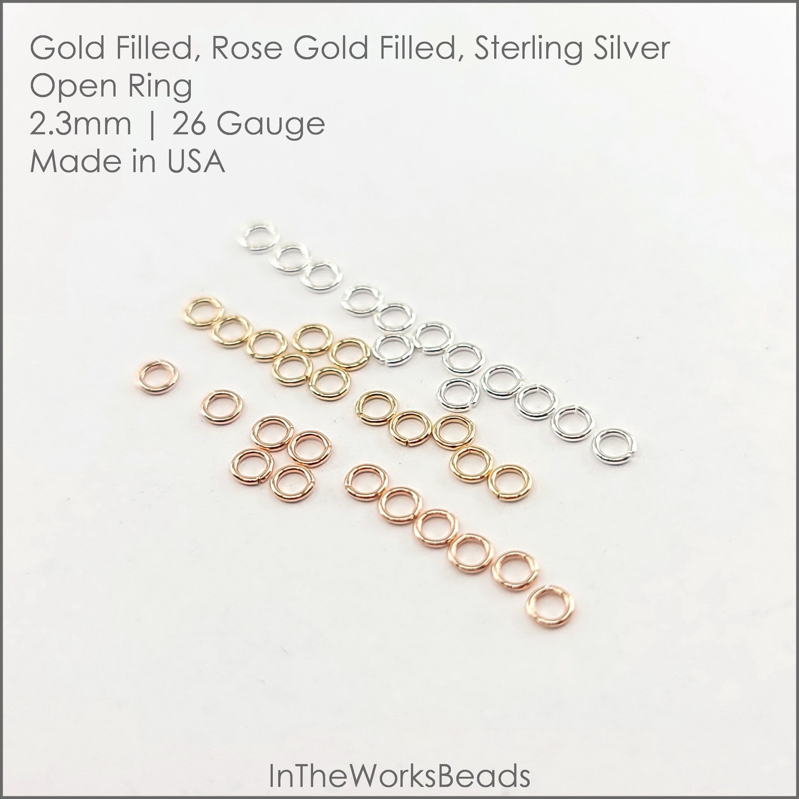 Micro Open Ring, 26 Gauge, 2.3mm OD | 14k Gold Filled, Sterling Silver ...