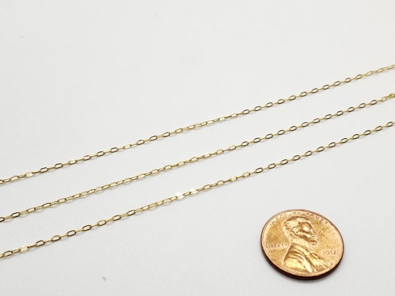 14k Gold Filled Cable Chain 1.5mm - Flat - InTheWorksBeads