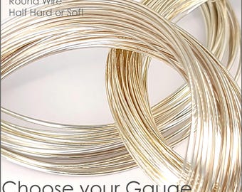 Sterling Silver Wire 10, 12, 14, 16, 18, 20, 22, 24, 26, 28, 30 | Half Hard or Soft | Sold by weight (0.25, 0.5 or 1 Troy Oz) | Made in USA