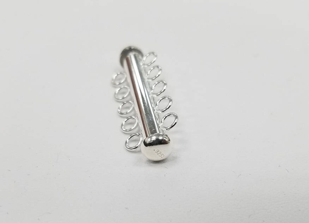 Sterling Silver Tube Clasp 5 Row Multi Strand 32mm X 4.4mm Etsy