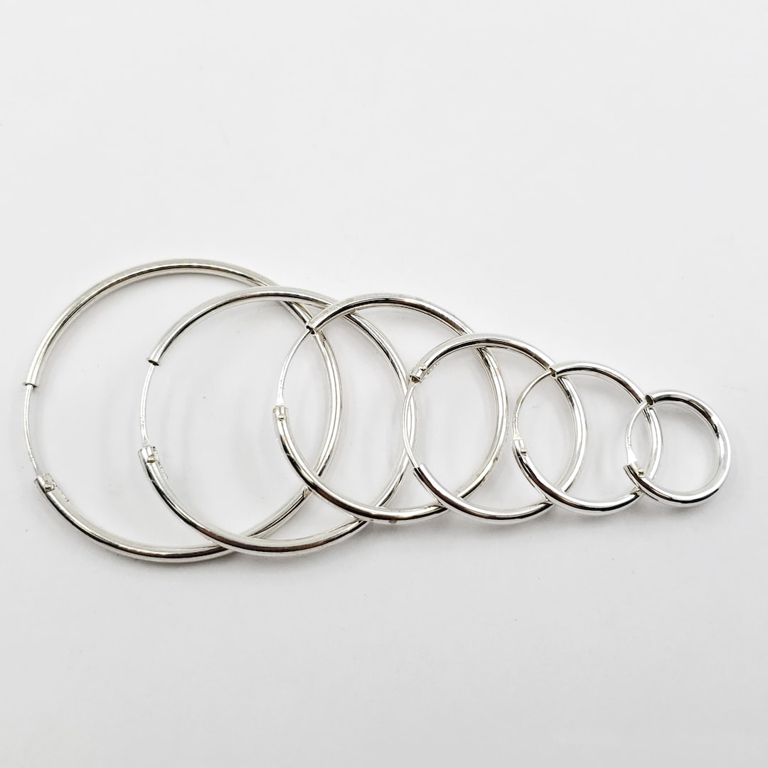 25 MM HOOPS - SILVER main image 0